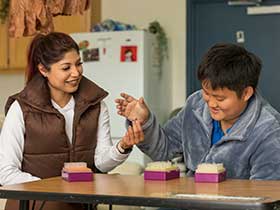 Teacher with Student Photo